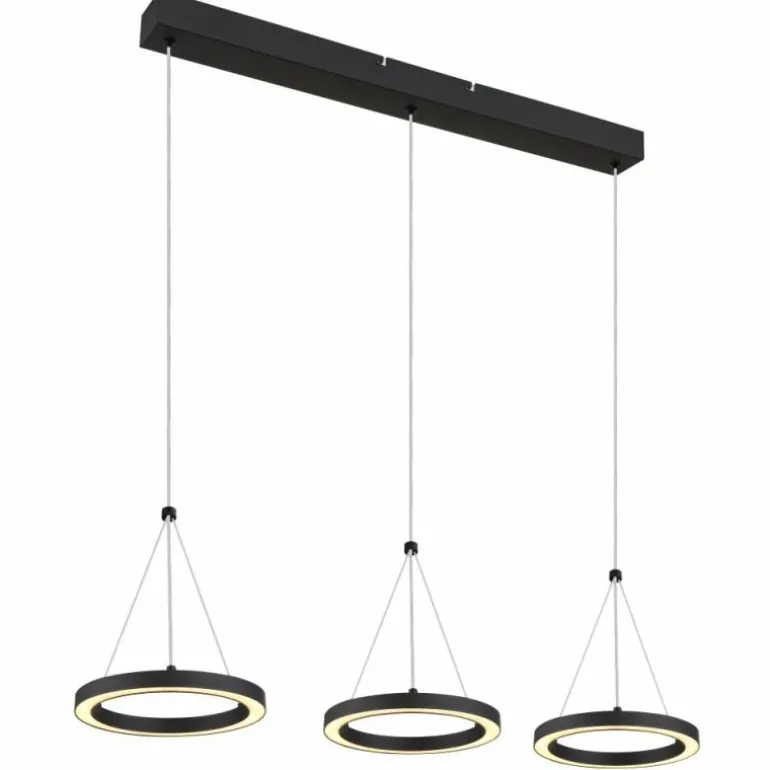 Grenvix Suspension Luminaires Globo Lighting LED Noir, 1 lumière