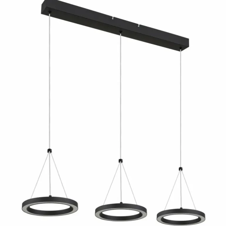 Grenvix Suspension Luminaires Globo Lighting LED Noir, 1 lumière