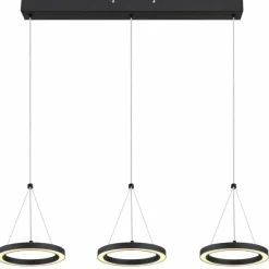 Grenvix Suspension Luminaires Globo Lighting LED Noir, 1 lumière