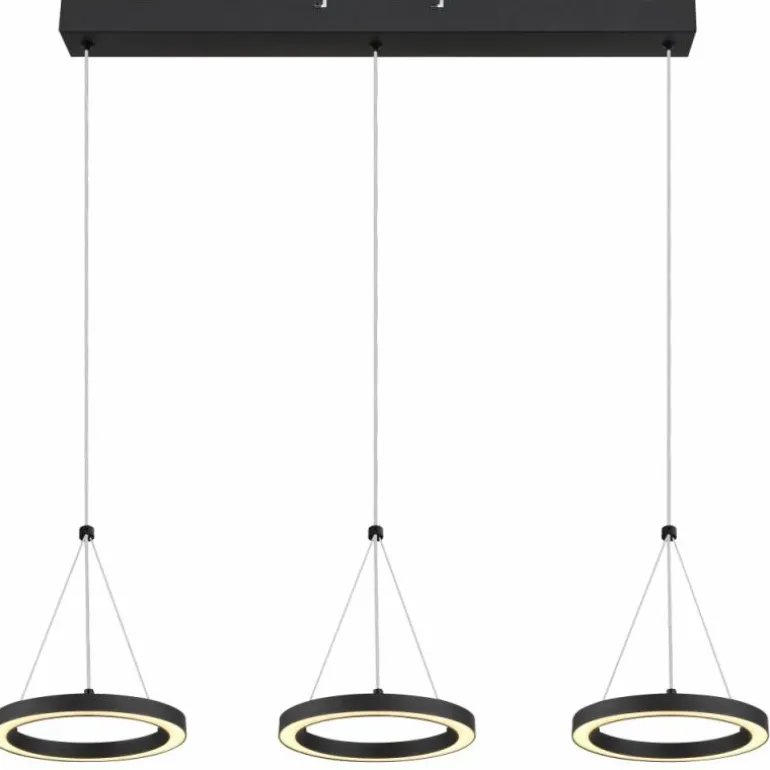 Grenvix Suspension Luminaires Globo Lighting LED Noir, 1 lumière