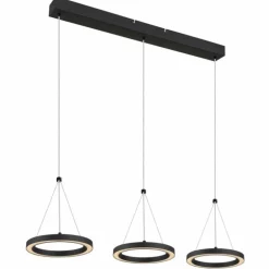 Grenvix Suspension Luminaires Globo Lighting LED Noir, 1 lumière