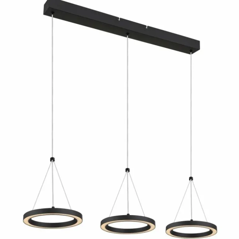 Grenvix Suspension Luminaires Globo Lighting LED Noir, 1 lumière