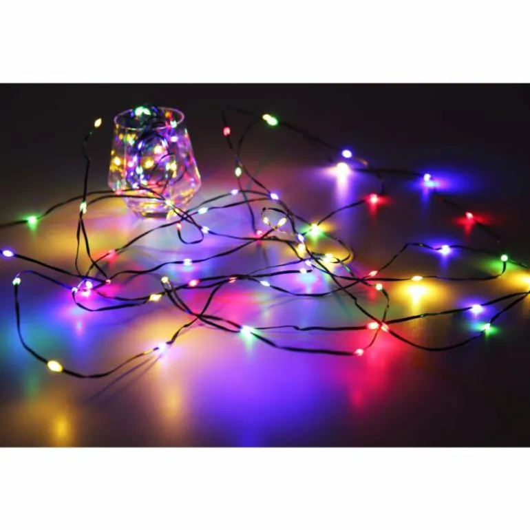 Guirlande Globo LED Vert, 200 lumières, Changeur de couleurs