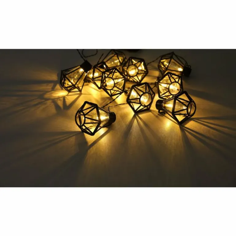 Guirlande Globo LED Noir, 10 lumières