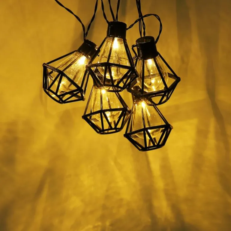 Guirlande Globo LED Noir, 10 lumières