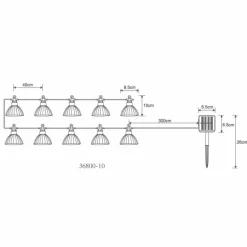 Guirlande Globo SOLAR LED Noir, 10 lumières