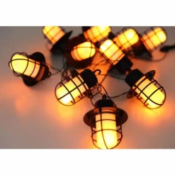 guirlande lumineuse solaire Globo LED Noir, 100 lumières