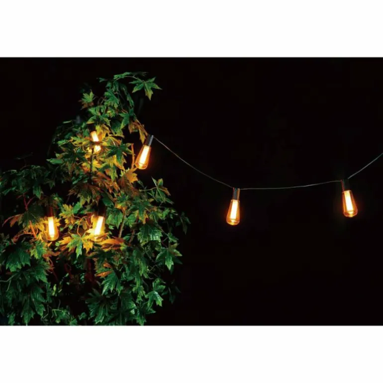 guirlande lumineuse solaire Eglo PARTY LED Noir, 6 lumières