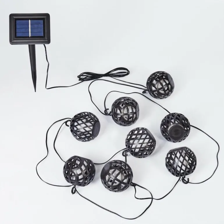 guirlande lumineuse solaire Torpo LED Noir, Blanc, 96 lumières