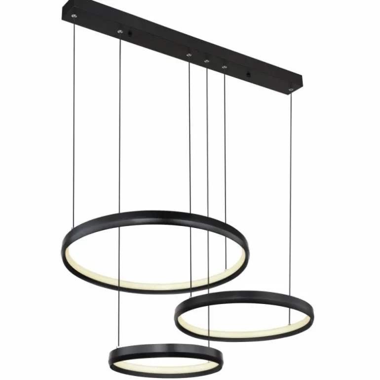 HALLI Suspension Luminaires Globo Lighting LED Noir, 1 lumière