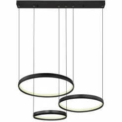 HALLI Suspension Luminaires Globo Lighting LED Noir, 1 lumière