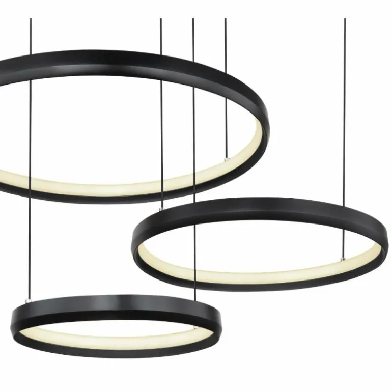 HALLI Suspension Luminaires Globo Lighting LED Noir, 1 lumière