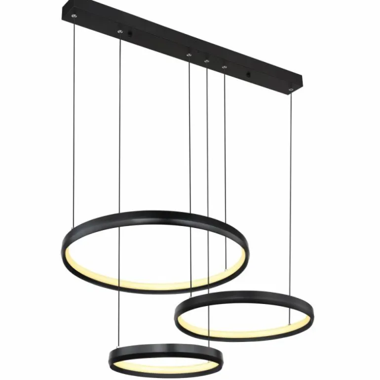 HALLI Suspension Luminaires Globo Lighting LED Noir, 1 lumière