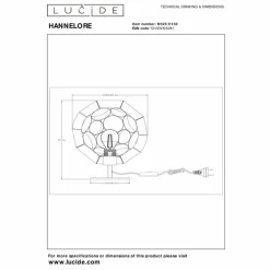 HANNELORE Lampe à poser Luminaires Lucide Noir, 1 lumière