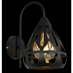 Hassan Applique murale Luminaires Globo Lighting Noir, 1 lumière