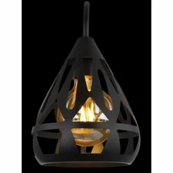 Hassan Applique murale Luminaires Globo Lighting Noir, 1 lumière