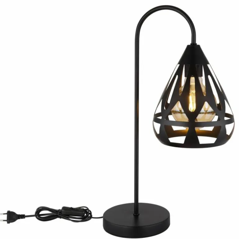 Hassan Lampe à poser Luminaires Globo Lighting Noir, 1 lumière