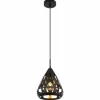Hassan Suspension Luminaires Globo Lighting Noir, 1 lumière