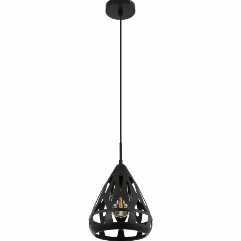Hassan Suspension Luminaires Globo Lighting Noir, 1 lumière