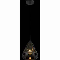 Hassan Suspension Luminaires Globo Lighting Noir, 1 lumière