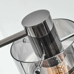 Hasvik Lampadaire Chrome, Noir, 1 lumière