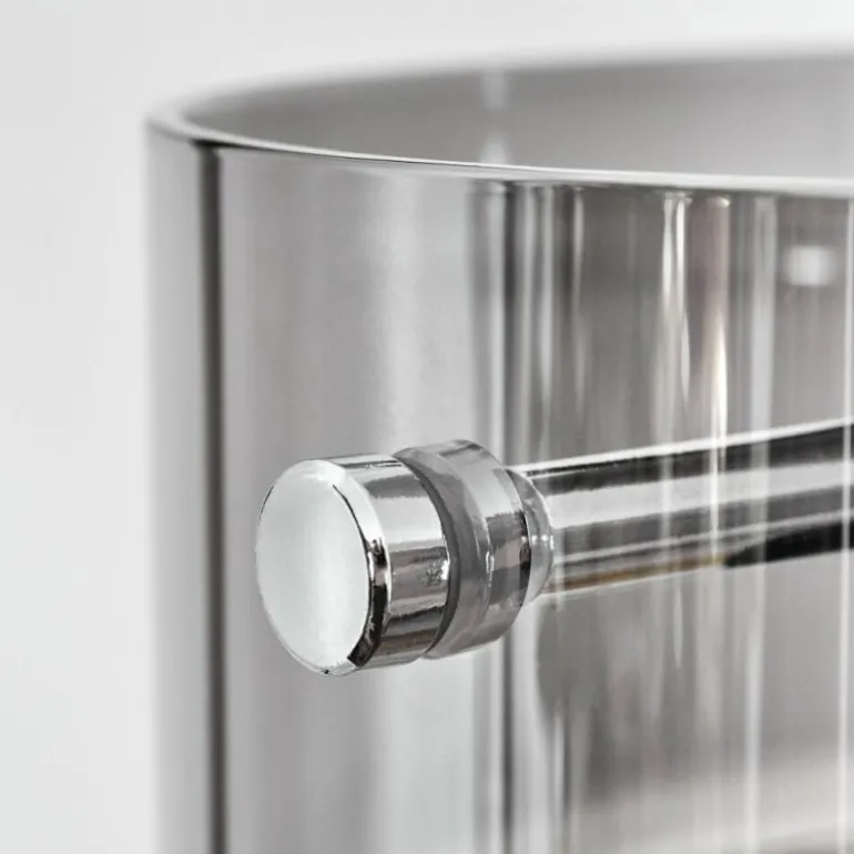 Hasvik Lampadaire Chrome, Noir, 1 lumière