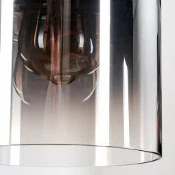 Hasvik Suspension, Suspension Chrome, Noir, 5 lumières