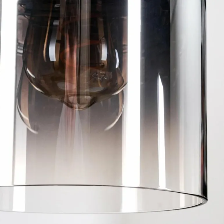 Hasvik Suspension, Suspension Chrome, Noir, 5 lumières