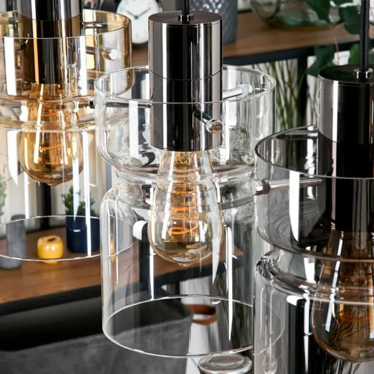 Hasvik Suspension, Suspension Noir, 5 lumières