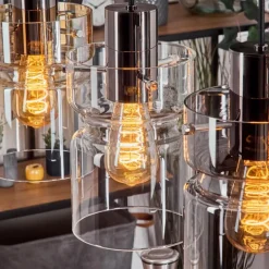 Hasvik Suspension, Suspension Noir, 5 lumières