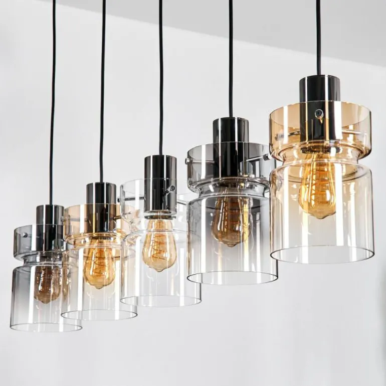 Hasvik Suspension, Suspension Noir, 5 lumières