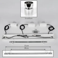 Hasvik Suspension, Suspension Blanc, 3 lumières