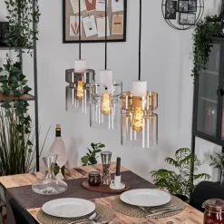 Hasvik Suspension, Suspension Blanc, 3 lumières