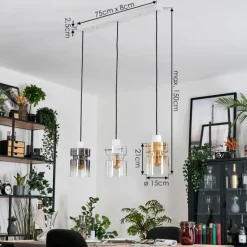 Hasvik Suspension, Suspension Blanc, 3 lumières