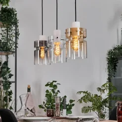 Hasvik Suspension, Suspension Blanc, 3 lumières