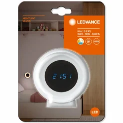 Horloge de table Ledvance NIGHTLUX CLOCK Blanc, 1 lumière