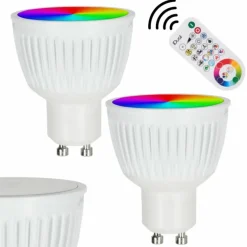 iDual GU10 LED RGB 6,5 watt 2200-6500 kelvin 345 lumen Lot de 2 avec télécommande