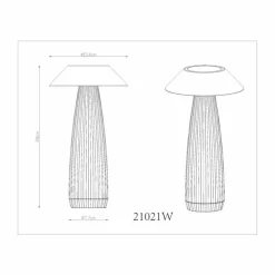 Illumi Lampe à poser Luminaires Globo Lighting LED Blanc, 1 lumière