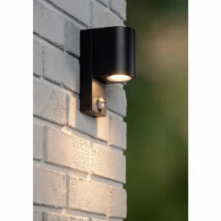 IR Lampe murale d´extérieur Luminaires Lucide Noir, 1 lumière, Détecteur de mouvement
