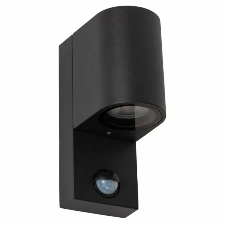 IR Lampe murale d´extérieur Luminaires Lucide Noir, 1 lumière, Détecteur de mouvement