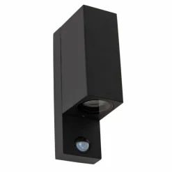 IR Lampe murale d´extérieur Luminaires Lucide Noir, 2 lumières, Détecteur de mouvement