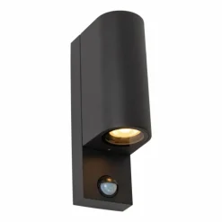IR Lampe murale d´extérieur Luminaires Lucide Noir, 2 lumières, Détecteur de mouvement