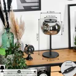 Izenave Lampe à poser, Liseuse LED Noir, 1 lumière