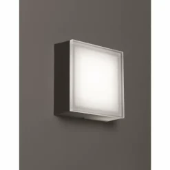 Jachenau Plafonnier, Applique murale Luminaires LCD LED Anthracite, 1 lumière