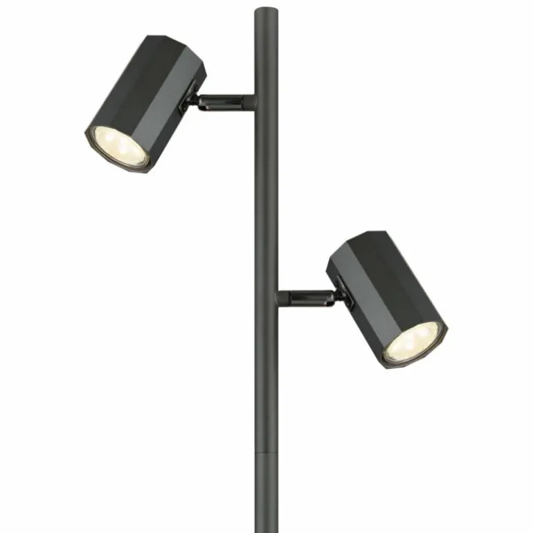 James Lampadaire Luminaires Globo Lighting Gris, 2 lumières