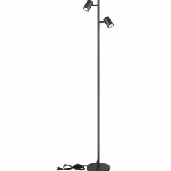James Lampadaire Luminaires Globo Lighting Gris, 2 lumières