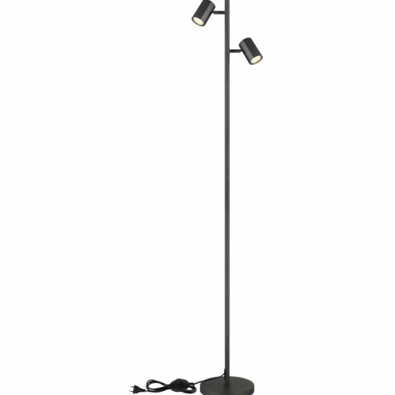 James Lampadaire Luminaires Globo Lighting Gris, 2 lumières