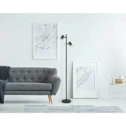 James Lampadaire Luminaires Globo Lighting Gris, 2 lumières