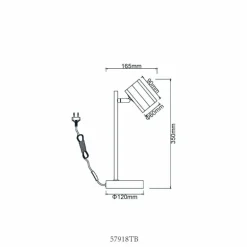 James Lampe à poser Luminaires Globo Lighting Noir, 1 lumière