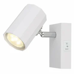 James Plafonnier, Spot de plafond, Applique murale, Spot mural Luminaires Globo Lighting Blanc, 1 lumière